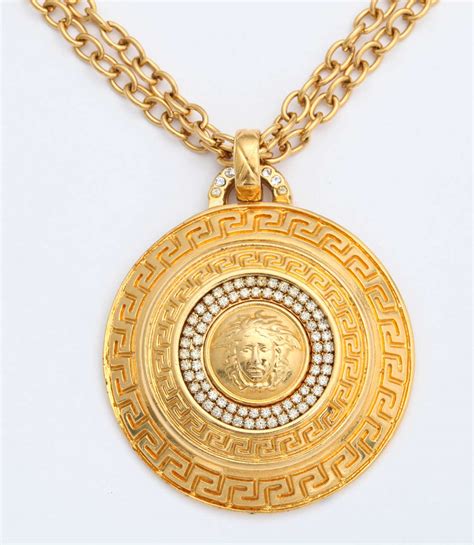 medallon versace|Versace medallion necklace.